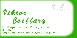 viktor csiffary business card